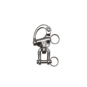 AISI 316 Swivel Snap Shackle w Jaw 90mm BL 3,500Kg