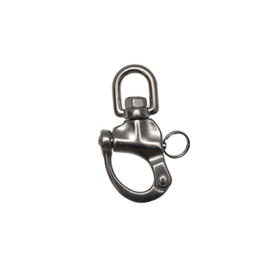 AISI 316 Snap Shackle w Swivel 128mm BL 3,500Kg