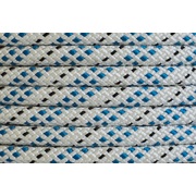 Polyester Double Braided Rope 6mm x 100m, White/Blue