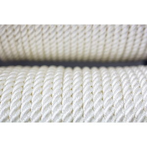 Nylon 3 Strand Twisted Rope 10mm x 1m, White